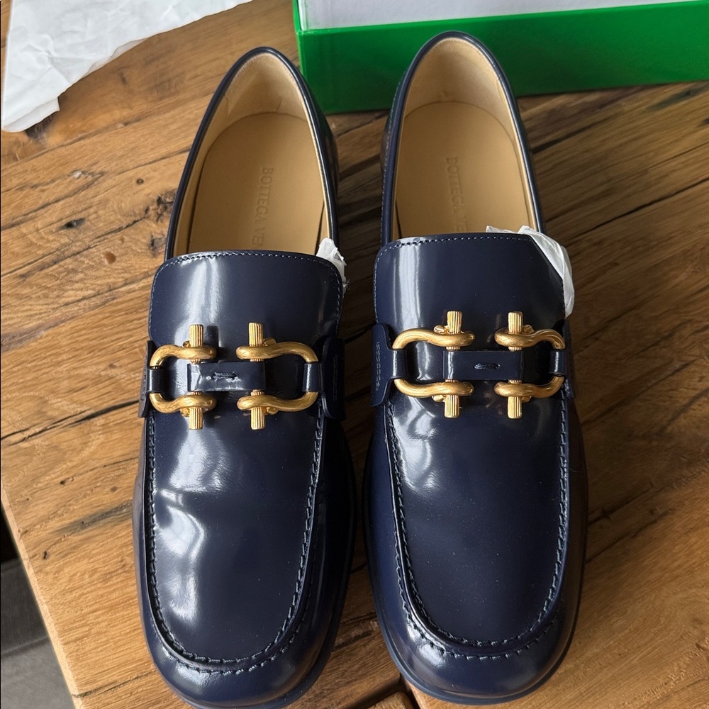 Bottega Veneta Navy loafers